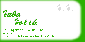 huba holik business card